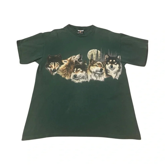 Vintage Signal Sports Green T Wolves Single Stitch Size L - Picture 1 of 4